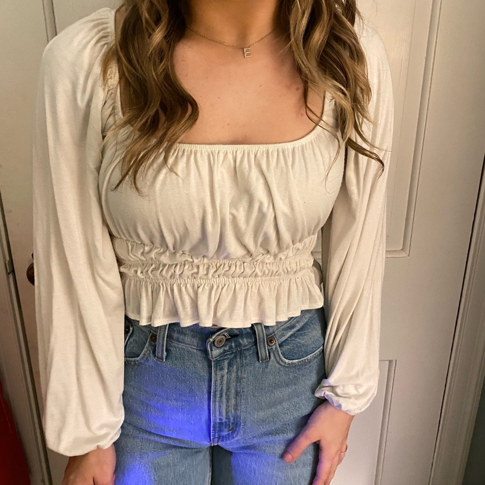 White crop top